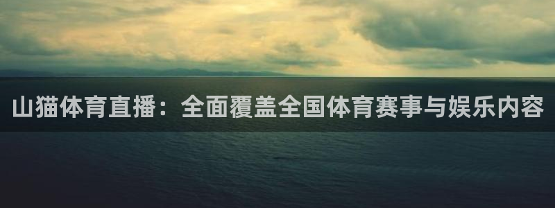 so米足球直播：山猫体育直播：全面覆盖全国体育赛事与娱乐内容